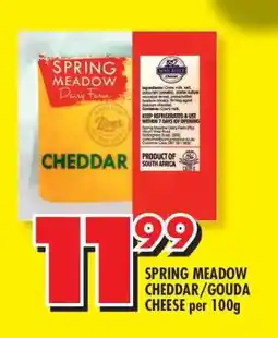 Shoprite SPRING MEADOW CHEDDAR/GOUDA CHEESE per 100g offer