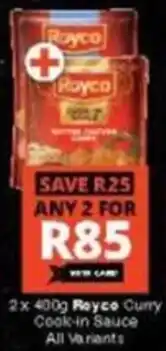 Checkers Royco Curry Cook-in Sauce offer
