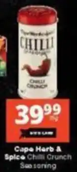 Checkers Cape Herb & Spice Chilli Crunch Seasoning offer