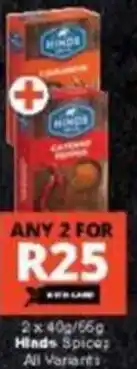 Checkers Hinds Spice All Variants offer