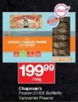 Checkers Chapman's Frozen Butterfly Vannamei Prawns offer