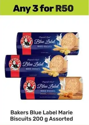 Game Bakers Blue Label Marie Biscuits Assorted offer