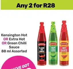 Game Kensington Hot OR Extra Hot OR Green Chilli Sauce Assorted offer