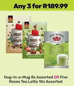 Game Hug-in-a-Mug Assorted OR Five Roses Tea Latte Assorted offer