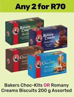 Game Bakers Choc-Kits OR Romany Creams Biscuits Assorted offer