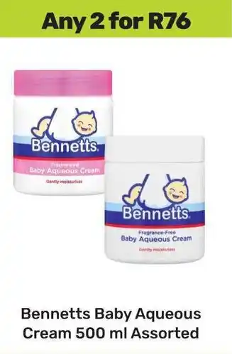 Game Bennetts Baby Aqueous Cream Assorted offer