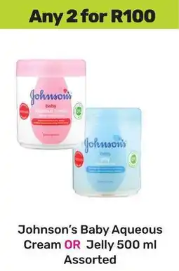Game Johnson's Baby Aqueous Cream OR Jelly Assorted offer