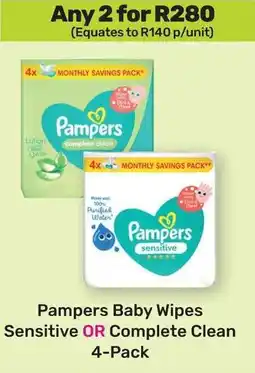 Game Pampers Baby Wipes Sensitive OR Complete Clean offer