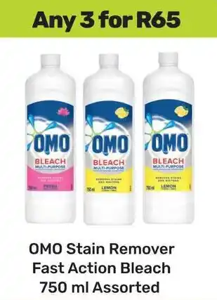 Game OMO Stain Remover Fast Action Bleach Assorted offer