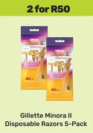Game Gillette Minora II Disposable Razors offer