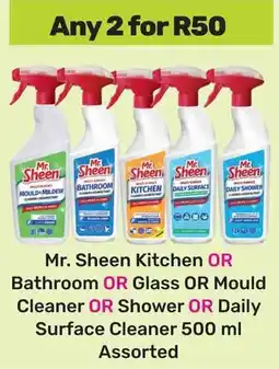 Game Mr. Sheen Kitchen OR Bathroom OR Glass OR Mould Cleaner OR Shower OR Daily Surface Cleaner Assorted offer