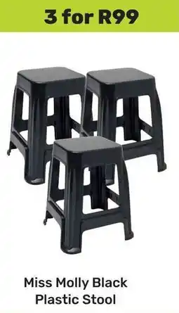 Game Miss Molly Black Plastic Stool offer