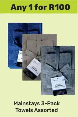 Game Mainstays Towels Assorted offer