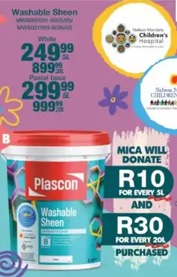 Mica Plascon Washable Sheen offer