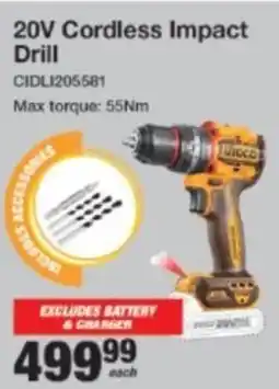 Mica INGCO 20V Cordless Impact Drill offer