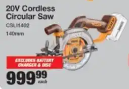 Mica INGCO 20V Cordless Circular Saw offer