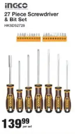 Mica INGCO Screwdriver & Bit Set offer