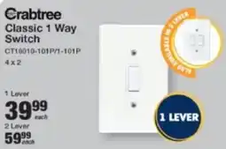 Mica Crabtree Classic 1 Way Switch offer
