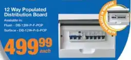 Mica Riken 12 Way Populated Distribution Board offer