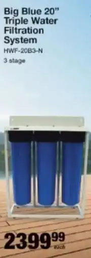 Mica JoJo Big Blue 20" Triple Water Filtration System offer