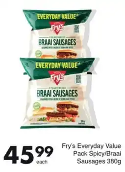 Save Hyper Fry's Everyday Value Pack Spicy/ Braai Sausages offer