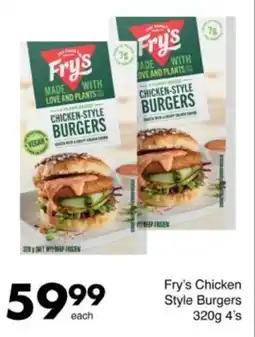 Save Hyper Fry's Chicken Style Burgers offer