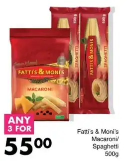 Save Hyper Fatti's & Moni's Macaroni/ Spaghetti offer