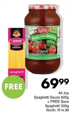 Save Hyper All Joy Spaghetti Sauce offer