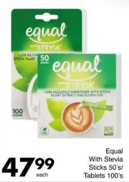 Save Hyper Equal With Stevia Sticks/ Tablets offer