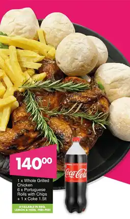 Save Hyper Whole Grilled Chicken, Portuguese Rolls with Chips + Coke offer