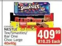 KitKat Cash and Carry Nestle Tex/Smarties/Bar One Choc Large offer