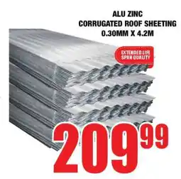 Boxer ALU ZINC CORRUGATED ROOF SHEETING 0.30MM X 4.2M offer
