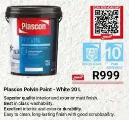 BUCO Plascon Polvin Paint White offer