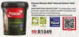 BUCO Plascon Micatex Matt Textured Exterior Paint offer