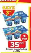Check Save Nutriday Smooth Yoghurt-For 2 x 6 x 100g offer