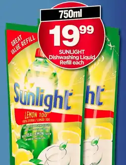 SUNLIGHT Dishwashing Liquid Refill