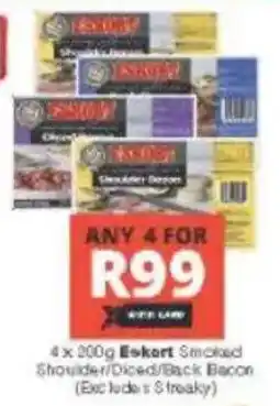Checkers Eskort Smoked Shoulder/ Diced/ Back Bacon offer
