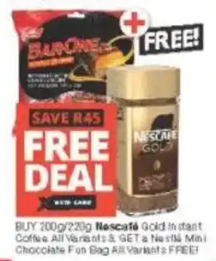 Checkers Nescafé Gold Instant Coffee All Variants offer