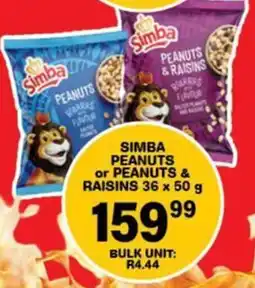 Giant Hyper Simba peanuts or peanuts & raisins offer