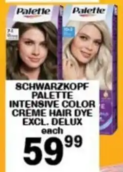 Schwarzkopf palette intensive color creme hair dye