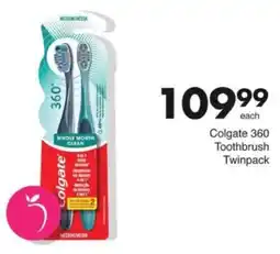 Save Hyper Colgate 360 Toothbrush Twinpack offer