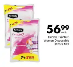 Save Hyper Schick Exacta 2 Women Disposable Razors offer