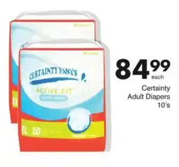 Save Hyper Certainty Adult Diapers offer