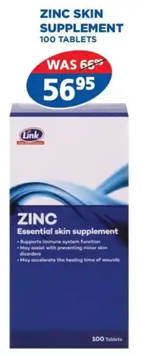 Link Pharmacy Link zinc skin supplement offer