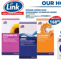 Link Pharmacy Link immune combo pack offer