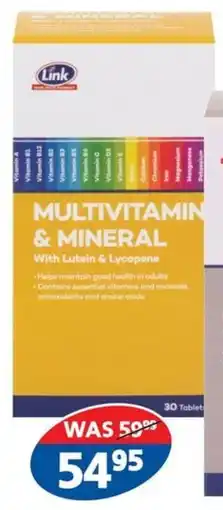 Link Pharmacy Link multivitamin & mineral offer