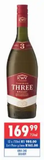 Ultra Liquors Kwv 3yo brandy offer