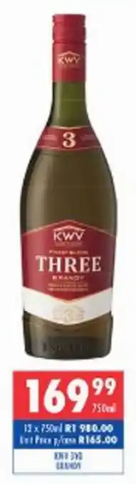 Ultra Liquors Kwv 3yo brandy offer
