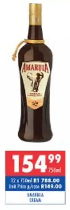 Ultra Liquors Amarula cream offer