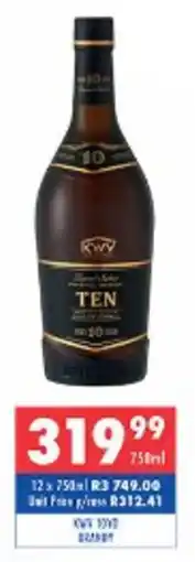 Ultra Liquors Kwv 10yo brandy offer
